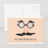 Bisque Bril Grappige Briefkaart (Voorkant / Achterkant)
