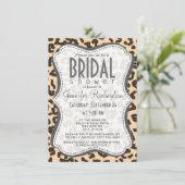 Bisque Color Leopard Animal Print Kaart (Staand voorkant)