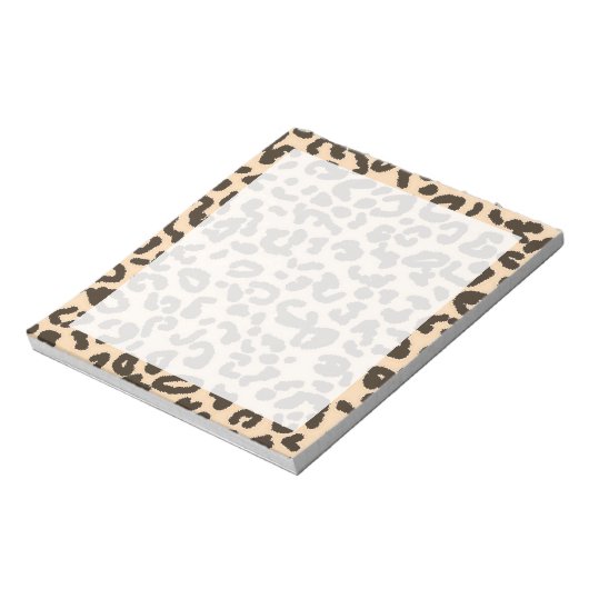 Bisque Color Leopard Animal Print Notitieblok (Linkerzijde)