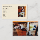 Bisque Doll voor verkoop Visitekaartje (Voorkant / Achterkant)