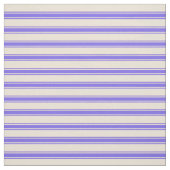 Bisque en Middelgrote Blauwe Lijnen Stof (Swatch)