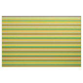 Bisque, geel, chocolade en bosgroene strips stof (Fat Quarter)