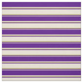 Bisque, Indigo & Dark Khaki Striped Pattern Stof (Swatch)