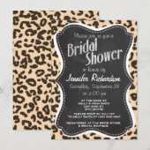 Bisque kleurenluipaard afdrukken; Retro-alkboard Kaart (Voorkant / Achterkant)