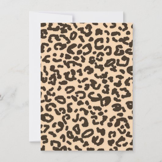 Bisque kleurenluipaard afdrukken; Retro-alkboard Kaart (Achterkant)