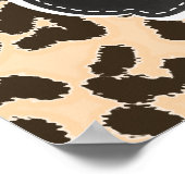 Bisque kleurenluipaard afdrukken; Retro-alkboard Poster (Hoek)