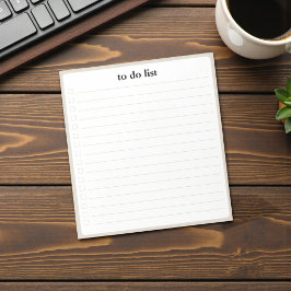 Bisque To Do List Minimalist Teacher Organizer Notitieblok