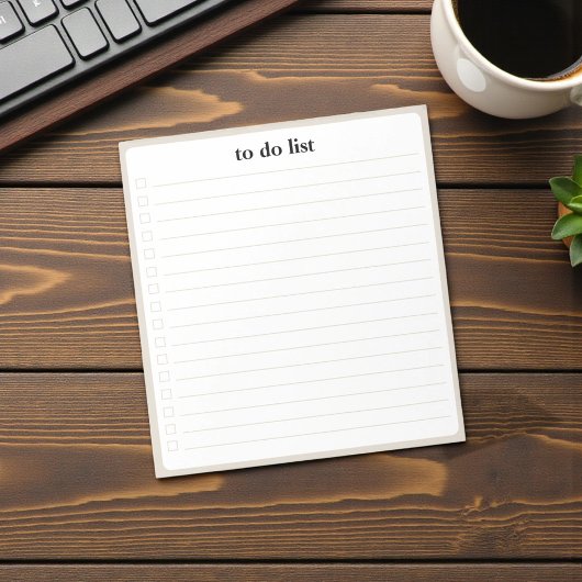 Bisque To Do List Minimalist Teacher Organizer Notitieblok