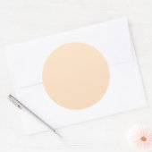 Bisque (vaste kleur) ronde sticker (Envelop)