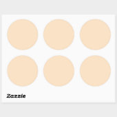 Bisque (vaste kleur) ronde sticker (Vel)