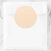 Bisque (vaste kleur) ronde sticker (Tas)