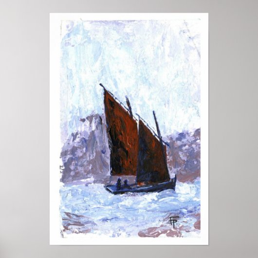 Bisquine Sail Boat Poster (Voorkant)