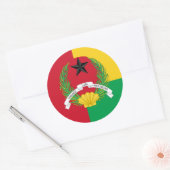 Bissau-Guinese vlag & embleem, Guinee-Bissau Ronde Sticker (Envelop)