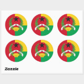 Bissau-Guinese vlag & embleem, Guinee-Bissau Ronde Sticker (Vel)