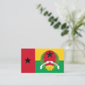 Bissau-Guinese vlag & embleem, Guinee-Bissau Visitekaartje (Staand voorkant)