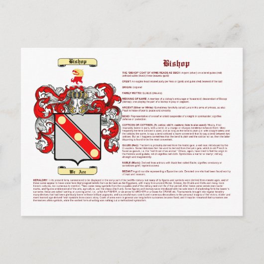 Bisschop (betekenis) briefkaart (Voorkant)