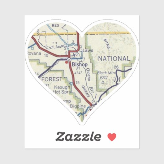  Bisschop California Map Sticker (Vel)