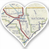  Bisschop California Map Sticker (Voorkant)