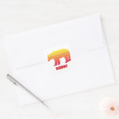 Bisschop California Rainbow Beer Vierkante Sticker (Envelop)