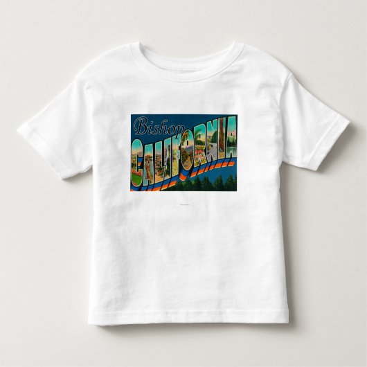 Bisschop, Californië - grote letterscènes Kinder Shirts (Voorkant)
