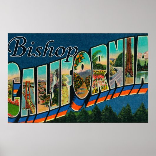 Bisschop, Californië - grote lettertjes Poster (Voorkant)