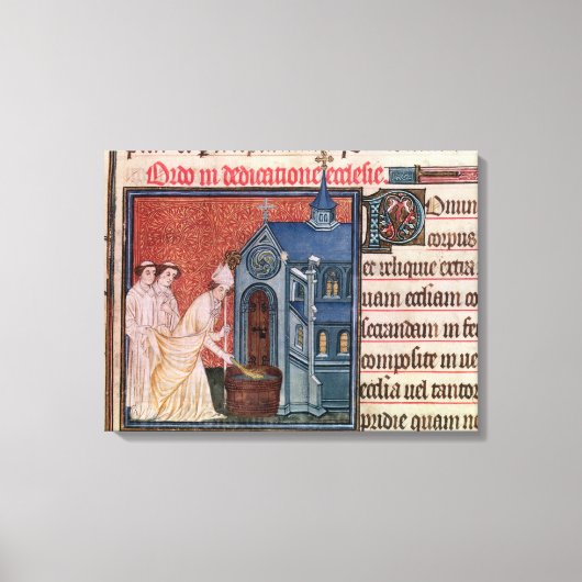 Bisschop Een kerk verzorgen Canvas Afdruk (Voorkant)