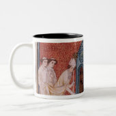 Bisschop Een kerk verzorgen Tweekleurige Koffiemok (Links)