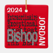 bisschop Extraordinaire CUSTOM Keramisch Ornament (Achterkant)