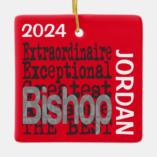 bisschop Extraordinaire CUSTOM Keramisch Ornament (Voorkant)