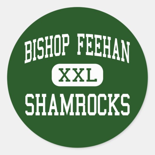 Bisschop Feehan - Shamrocks - High-Attleboro Ronde Sticker (Voorkant)