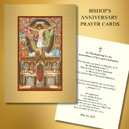 Bisschop Jubileum van de wijding Jezus Visitekaartje