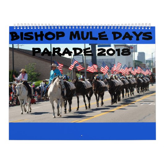 Bisschop Mule Days Parade van 2018 Kalender (Hoes)