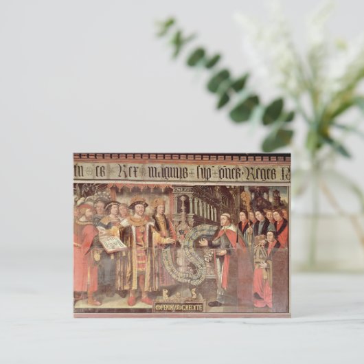 Bisschop Robert Sherburne met Henry VIII Briefkaart (Staand voorkant)