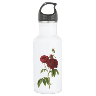 bisschop roos (Rosa gallica) van Redouté Waterfles