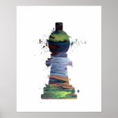 Bisschop - Schaak - Kunst Poster (Voorkant)