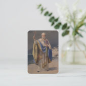 BISSCHOP ST. NICOLAAS VAN MYRA BIDT RELIGIEUS PLAATSKAARTJE (Staand voorkant)