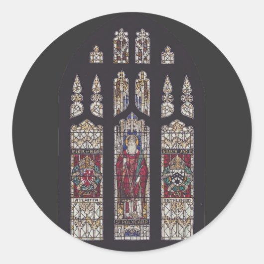 Bisschop van Sint-Polycarpus van Smyrna Ronde Sticker (Voorkant)