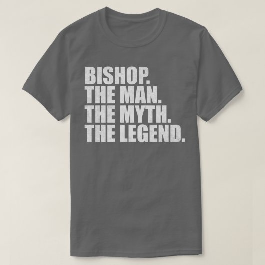BisschopBisschop Naam Bisschop Voornaam T-shirt (Design voorkant)