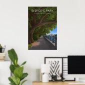 Bisschoppen Park Fulham Londen Reisposter Poster (Thuiskantoor)