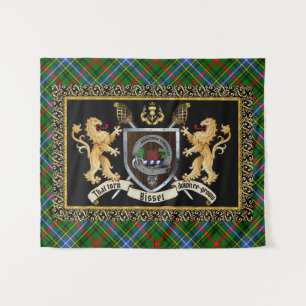 Bisset Clan Badge & Motto w/Lions Wandkleed