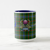 Bisset Clan Badge & Tartan Mok (Midden)