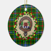 Bisset Clan Badge & Tartan Persoonlijke mas Keramisch Ornament (Links)