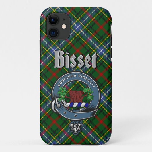 Bisset Clan Badge & Tartan Telefoonhoesje Case-Mate iPhone Case (Achterkant)