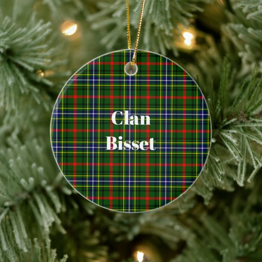 Bisset Clan Patroontartan Keramisch Ornament (Boom)