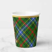 Bisset Gepersonaliseerde Tartan Kerstmis Papieren Bekers (Links)
