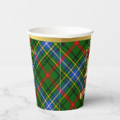 Bisset Gepersonaliseerde Tartan Kerstmis Papieren Bekers (Rechts)