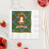 Bisset Gepersonaliseerde Tartan Kerstmis Servet (Insitu)