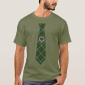 Bisset Schotse Badge & Tartan Das T-shirt (Voorkant)