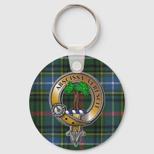 Bisset Tartan & Badge Sleutelhanger (Voorkant)