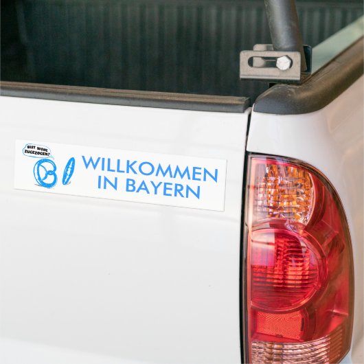 Bist wohl zugezogen bumper sticker (Op Truck)